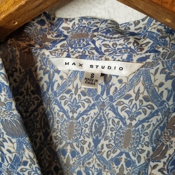 Max Studio Blouse Long Sleeve V-Neck Size Small - Picture 5 of 8